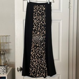 Black and leopard Forever 21 Maxi Skirt